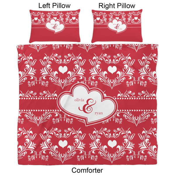 Heart Damask Comforter Set - King - Approval