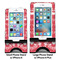 Heart Damask Compare Phone Stand Sizes - with iPhones