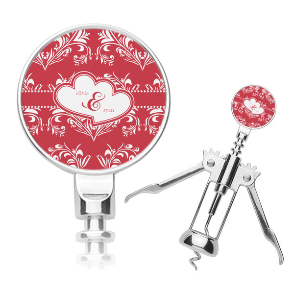 Custom Heart Damask Corkscrew (Personalized)