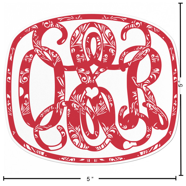 Heart Damask Custom Shape Iron On Patches - L - APPROVAL