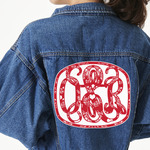 Heart Damask Twill Iron On Patch - Custom Shape - 3XL (Personalized)