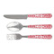 Heart Damask Cutlery Set - FRONT