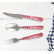 Heart Damask Cutlery Set - w/ PLATE