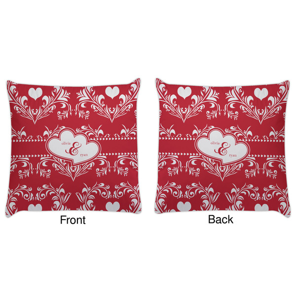 Heart Damask Decorative Pillow Case - Approval