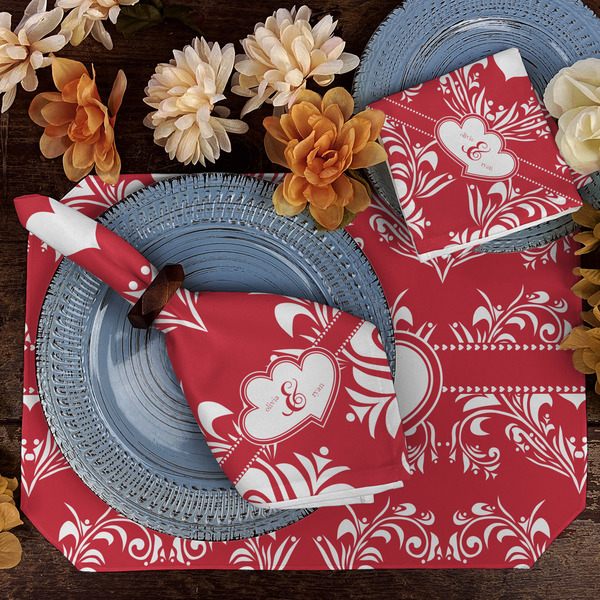 Heart Damask Dining Set