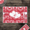 Heart Damask Disposable Paper Placemat - In Context