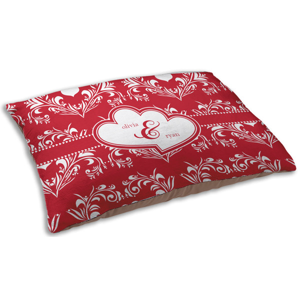 Heart Damask Dog Beds - SMALL