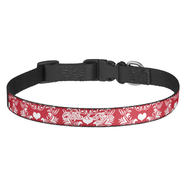 Custom Heart Damask Dog Collar (Personalized)