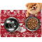 Heart Damask Dog Food Mat - Small LIFESTYLE