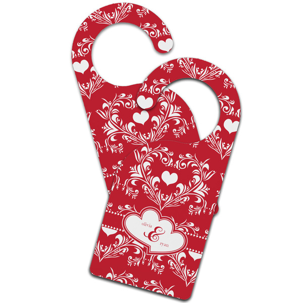 Heart Damask Door Hanger - MAIN