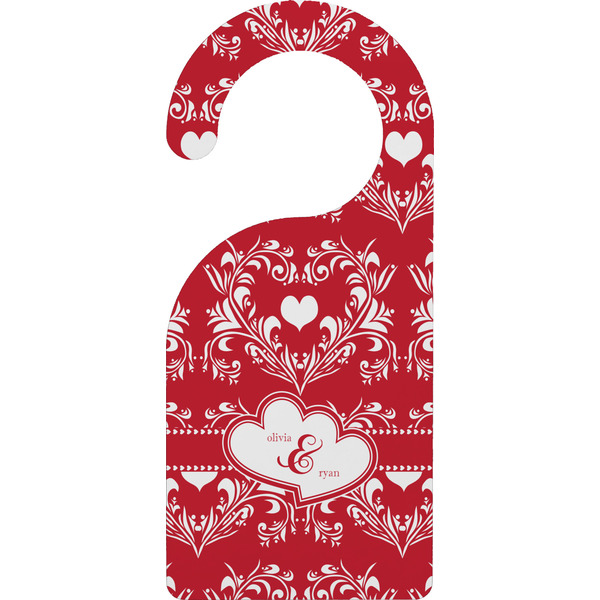 Custom Heart Damask Door Hanger (Personalized)