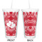 Heart Damask Double Wall Tumbler with Straw - Approval