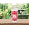 Heart Damask Double Wall Tumbler with Straw Lifestyle