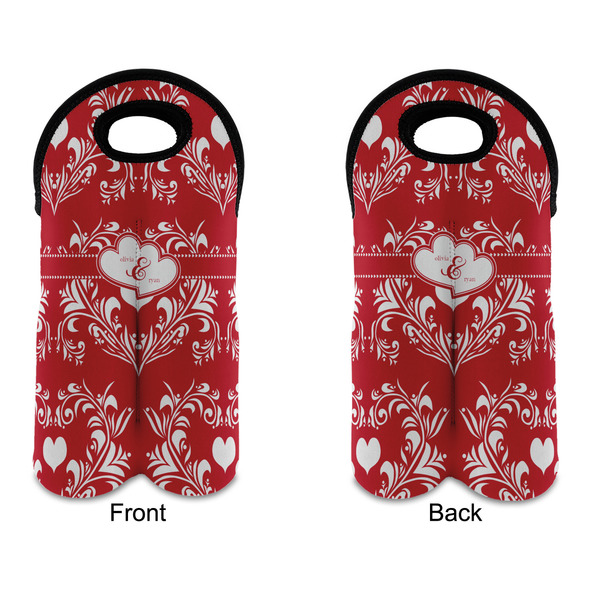 Heart Damask Double Wine Tote - APPROVAL (new)