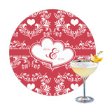 Heart Damask Printed Drink Topper (Personalized)
