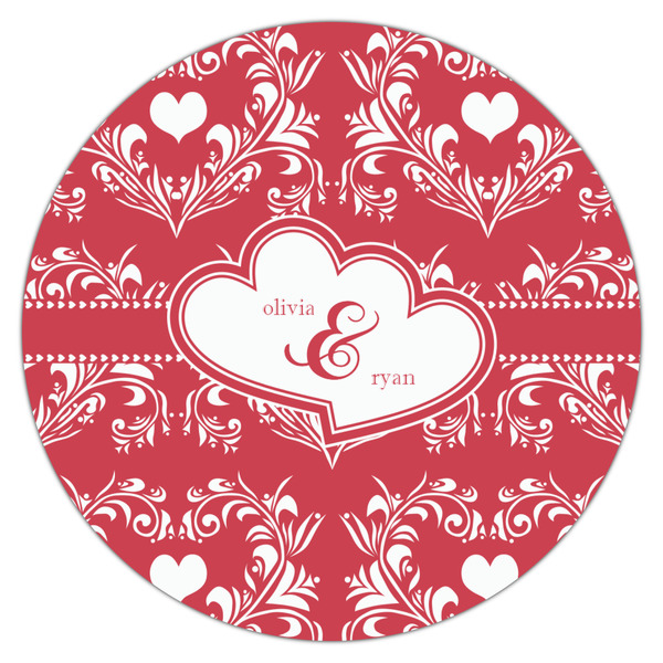 Heart Damask Drink Topper - Large - Single