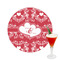 Heart Damask Drink Topper - Medium - Single with Drink