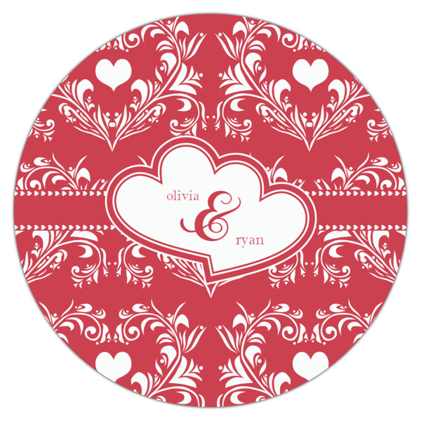 Heart Damask Drink Topper - Medium - Single