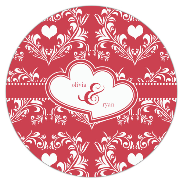 Heart Damask Drink Topper - Small - Single