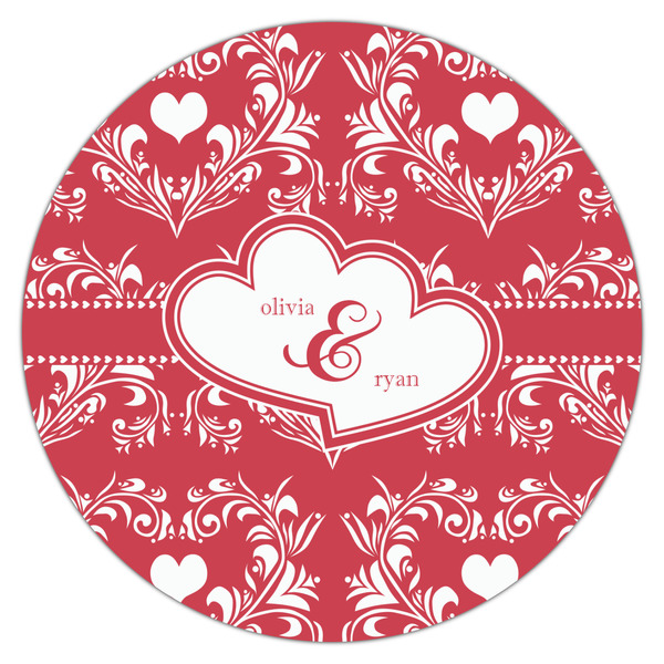 Heart Damask Drink Topper - XLarge - Single