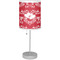 Heart Damask Drum Lampshade with base included