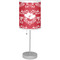 Heart Damask Lamp with Drum Shade (Personalized)