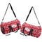 Heart Damask Duffle bag large front and back sides