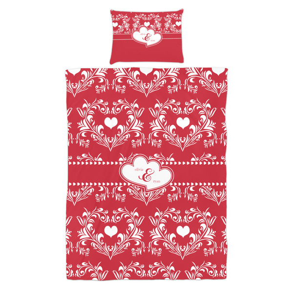 Heart Damask Duvet Cover Set - Twin - Alt Approval