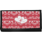 Heart Damask Canvas Checkbook Cover (Personalized)
