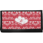 Heart Damask Canvas Checkbook Cover (Personalized)
