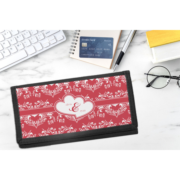 Heart Damask DyeTrans Checkbook Cover - LIFESTYLE