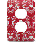 Heart Damask Electric Outlet Plate