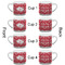 Heart Damask Espresso Cup - 6oz (Double Shot Set of 4) APPROVAL