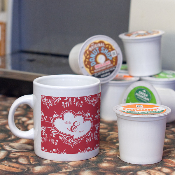Heart Damask Espresso Cup - Single Lifestyle
