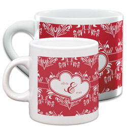 Heart Damask Espresso Cups (Personalized)
