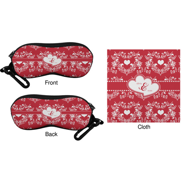 Heart Damask Eyeglass Case & Cloth (Approval)