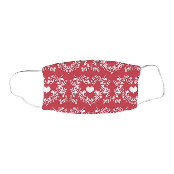 Heart Damask Fabric Face Mask
