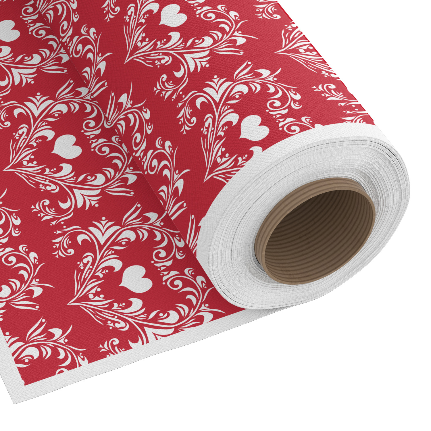 Heart Damask Custom Fabric Spun Polyester Poplin (Personalized