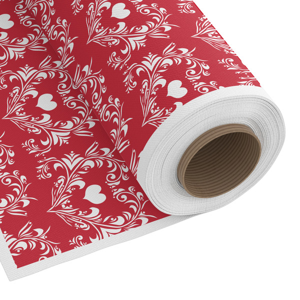 Custom Heart Damask Fabric by the Yard