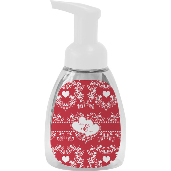 Custom Heart Damask Foam Soap Bottle (Personalized)