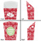 Heart Damask French Fry Favor Box - Front & Back View