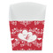 Heart Damask French Fry Favor Box - Front View