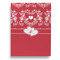 Heart Damask Garden Flags - Large - Double Sided - BACK