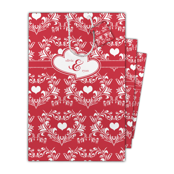 Heart Damask Gift Bags - Parent/Main
