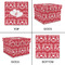 Heart Damask Gift Boxes with Lid - Canvas Wrapped - Large - Approval