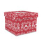 Heart Damask Gift Boxes with Lid - Canvas Wrapped - Medium - Front/Main