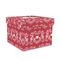 Heart Damask Gift Box with Lid - Canvas Wrapped - Medium (Personalized)