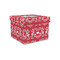 Heart Damask Gift Boxes with Lid - Canvas Wrapped - Small - Front/Main