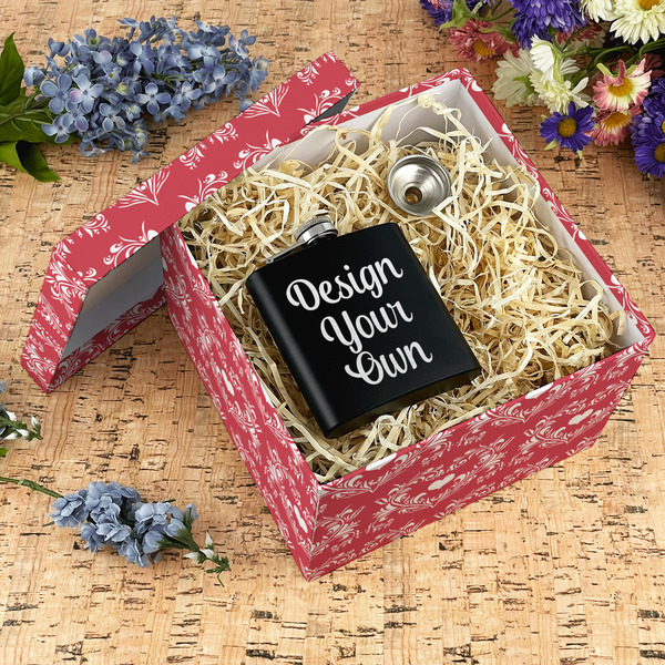 Heart Damask Gift Boxes with Lid - Canvas Wrapped - X-Large - In Context