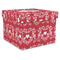 Heart Damask Gift Boxes with Lid - Canvas Wrapped - XX-Large - Front/Main
